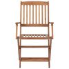 vidaXL Folding Garden Chairs 4 pcs with Cushions Solid Wood Acacia