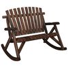 vidaXL 2-Seater Garden Rocking Bench 123x96x102 cm Solid Wood Spruce