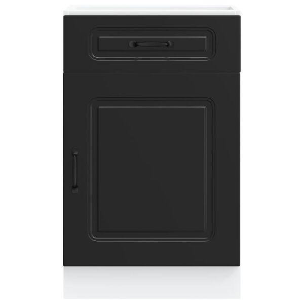 vidaXL Kitchen Base Cabinet Kalmar Black Engineered Wood