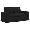 vidaXL Sofa 2 pcs Black 162 x 80 x 82 cm Fabric