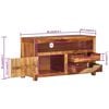vidaXL TV Cabinet 90x34.5x50 cm Solid Wood Acacia
