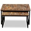vidaXL Nesting Coffee Table Set 2 Pieces Solid Reclaimed Teak