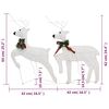 vidaXL Christmas Reindeers 4 pcs White 80 LEDs