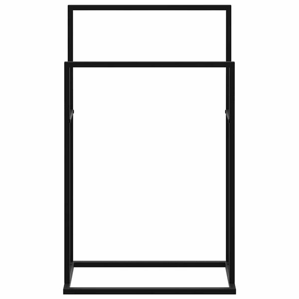 vidaXL Freestanding Towel Rack Black 48x24x78.5 cm Iron