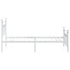 vidaXL Metal Bed Frame without Mattress with Footboard White 107x203cm