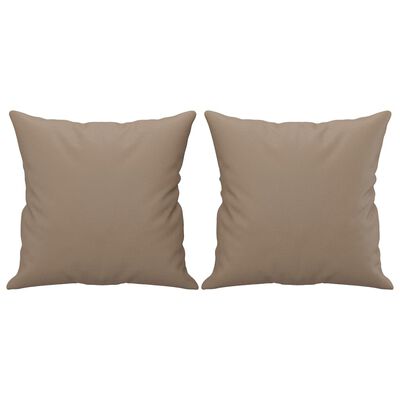 vidaXL Throw Pillows 2 pcs Cappuccino 40x40 cm Faux Leather