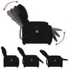 vidaXL Stand up Massage Recliner Chair Black Fabric
