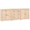 vidaXL Sideboard 210x35x80 cm Solid Wood Pine