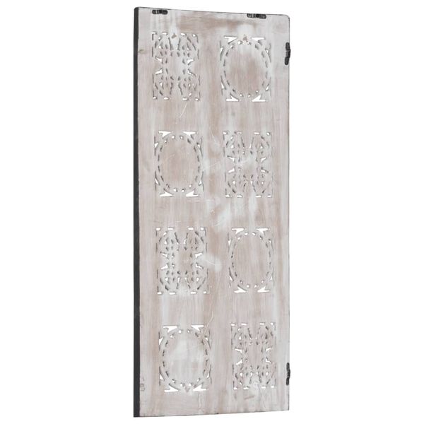 vidaXL Hand-Carved Wall Panel MDF 40x80x1.5 cm Black and White