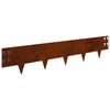 vidaXL Lawn Edging 10 pcs 100 x 20 cm Steel Rusty
