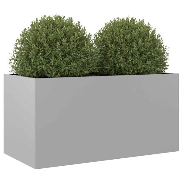 vidaXL Planter Silver 62x30x29 cm Galvanised Steel