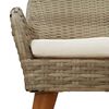 vidaXL Garden Dining Set with Cushion 5 pcs Beige Poly Rattan