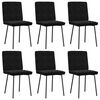 vidaXL Dining Chairs 6 pcs Black Velvet