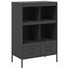 vidaXL Highboard Black 68x39x101.5 cm Steel