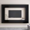 vidaXL 8 Piece TV Cabinet Set Black Engineered Wood