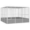 vidaXL Bird Cage | Grey | Galvanised Steel | Large | Bird Cage | Rectangular