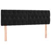 vidaXL LED Headboard Black 144 cm Velvet