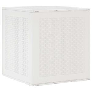 vidaXL Storage Box with Storage White 55 x 53 x 57 cm Polypropylene
