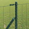 vidaXL Fence with Post Green 1.2 x 25 m Steel