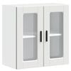 vidaXL Kitchen Wall Cabinet with Glass Door "Porto" White