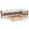 vidaXL 6 Piece Garden Lounge Set with Cushions Solid Wood Acacia