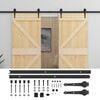 vidaXL Sliding Door 2 pcs 80 x 210 cm Solid Pine Wood