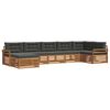 vidaXL Outdoor Sofa Set 7 pcs Natural and Anthracite