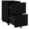 vidaXL Mobile File Cabinet Black 39x45x67 cm Steel