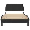 vidaXL Bed Frame "Dover" Black 107x203 cm King Single Velvet
