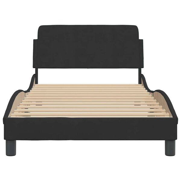 vidaXL Bed Frame "Dover" Black 107x203 cm King Single Velvet