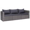 vidaXL 8 Piece Garden Lounge Set with Cushions Poly Rattan Grey