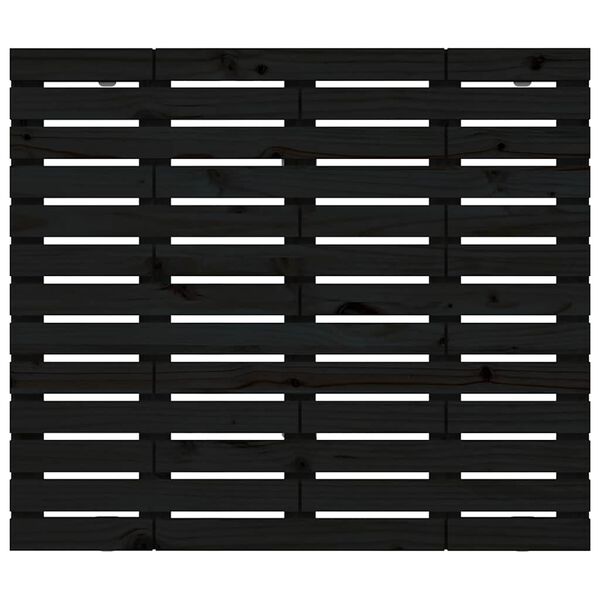 vidaXL Wall Headboard Black 96x3x91.5 cm Solid Wood Pine