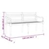 vidaXL Batavia Bench with Beige Cushion 150 cm Solid Wood Teak