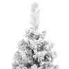 vidaXL Slim Artificial Christmas Tree with Flocked Snow Green 120 cm PVC