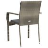 vidaXL Garden Chairs with Cushions 2 pcs Poly Rattan Grey