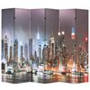vidaXL Folding Room Divider 228x170 cm New York by Night