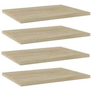 vidaXL Bookshelf Boards 4 pcs Sonoma Oak 40x30x1,5 cm Engineered Wood