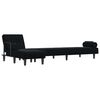 vidaXL L-shaped Sofa Bed Black 260x140x70 cm Velvet