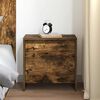 vidaXL Bedside Cabinet Smoked Oak 45x34x44.5 cm Engineered Wood