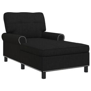 vidaXL Chaise Lounge Black Fabric 91 x 157 x 91 cm