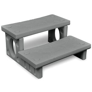 vidaXL Spa Step | Grey | Plastic | Medium | Reversible | Spa Step | Rectangular