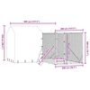 vidaXL Outdoor Dog Kennel with Roof Silver 4x4x2.5 m Galvanised Steel