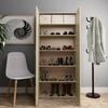 vidaXL Shoe Cabinet Sonoma Oak 80x35.5x180 cm Engineered Wood