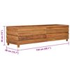 vidaXL Raised Bed 150x40x38 cm Recycled Teak Wood and Steel