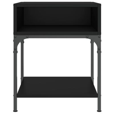 vidaXL Bedside Table Black 40x41x50 cm Engineered Wood