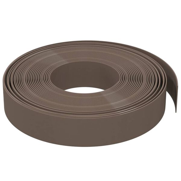 vidaXL Garden Edgings 3 pcs Brown 10 m 10 cm Polyethylene