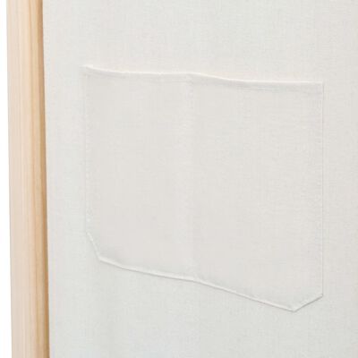 vidaXL 6-Panel Room Divider Cream 240x170x4 cm Fabric
