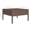 vidaXL 6 Piece Garden Lounge Set with Cushions Poly Rattan Brown