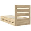 vidaXL Bed Frame with Drawer Sonoma Oak 90 x 200 cm Engineer Wood