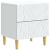 vidaXL Bedside Table White 43 x 34.5 x 48 cm Engineered Wood